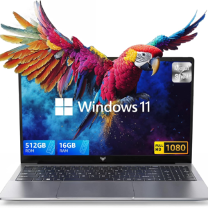 ACEMAGIC Laptop 2025, computadora portátil con procesador Intel Quad-Core (hasta 3.4 GHz), 16 GB DDR4 512 GB SSD, Windows 11 portátil, 15.6 pulgadas IPS 1080P, carcasa metálica, USB3.2