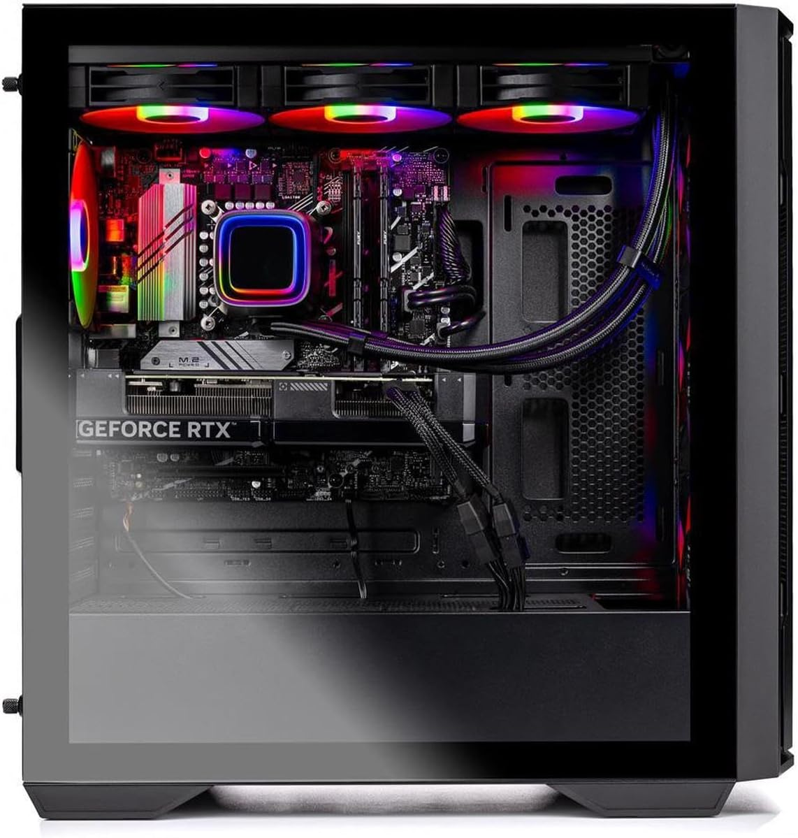 Skytech Rampage Gaming PC de escritorio, Ryzen 7 9700X 3.8 GHz (5.5GHz Turbo Boost), NVIDIA RTX 5070 Ti 16GB GDDR7, 1TB Gen4 SSD, 32GB DDR5 RAM 5600 RGB, 850W Gold PSU, 14.173 in ARGB AIO, Wi-Fi