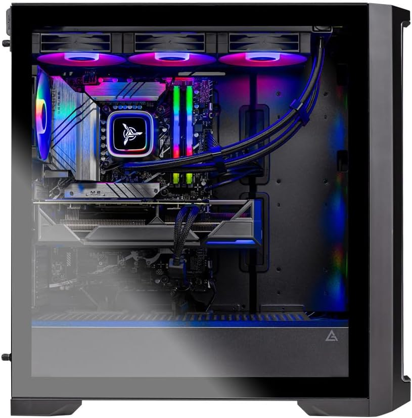 Skytech Legacy Gaming PC de escritorio, Ryzen 9 9950X3D 4.3 GHz (5.7GHz Turbo), NVIDIA RTX 5090 32GB, 4TB Gen4 NVMe SSD, 64GB DDR5 RAM 6000 RGB, 1200W Gold ATX 3 PSU, 16.535 in ARGB AIO, Wi-Fi, Win 11