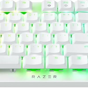 Razer DeathStalker V2 Pro Teclado inalámbrico para juegos: interruptores ópticos de bajo perfil, morado clicky, HyperSpeed Wireless y Bluetooth 5.0, hasta 200 horas, teclas recubiertas ultra